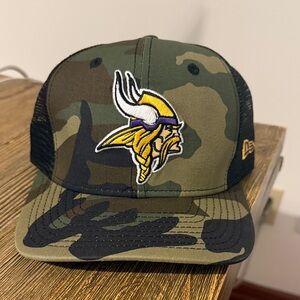 Camouflage hat with Minnesota Vikings NFL Logo